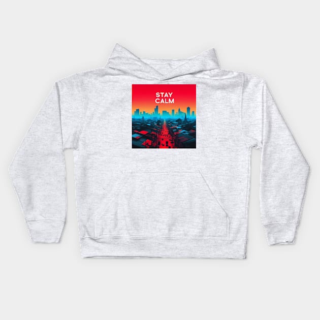 Stay Calm in the City-For philosophy lovers Kids Hoodie by CachoGlorious